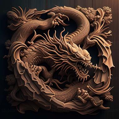 3D model chinese dragon (STL)